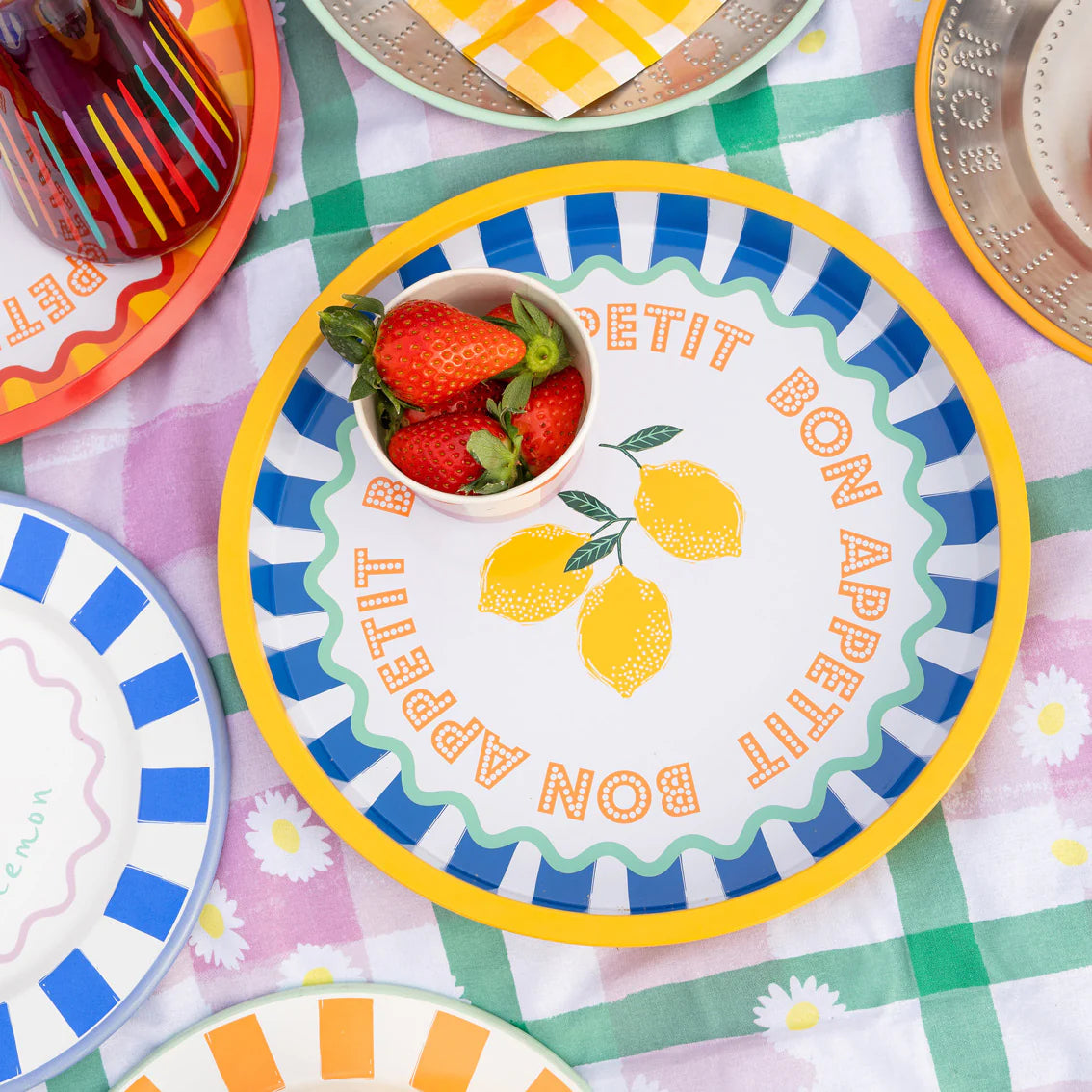 Bon Appetit Lemon Tin Tray