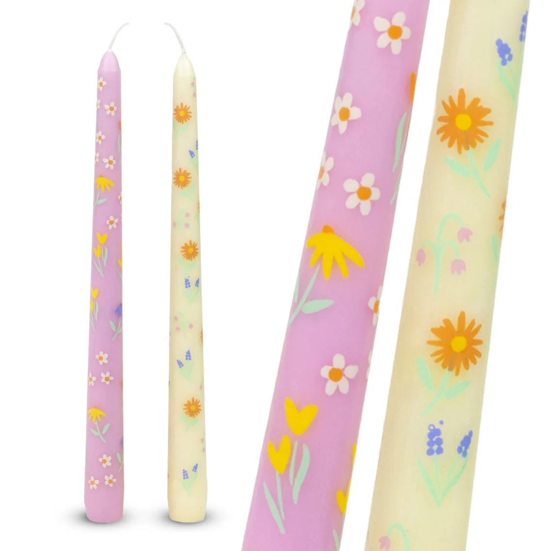 Floral Dinner Candles