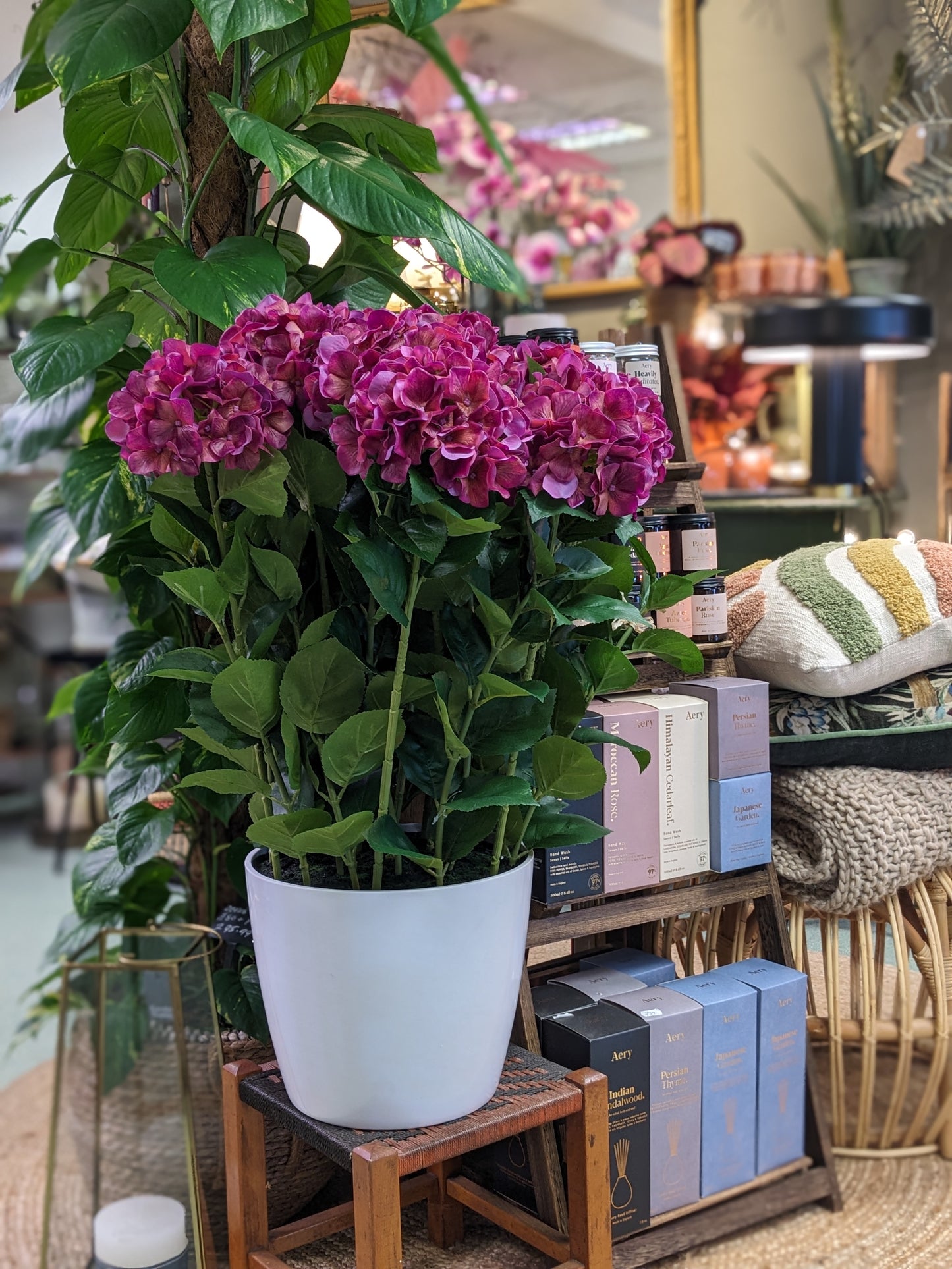 Faux Hydrangea Plant