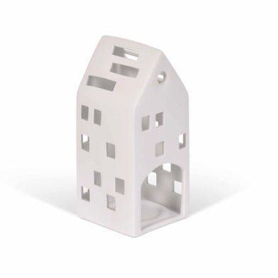 AIRDRIE TEALIGHT HOUSE- MEDIUM WHITE