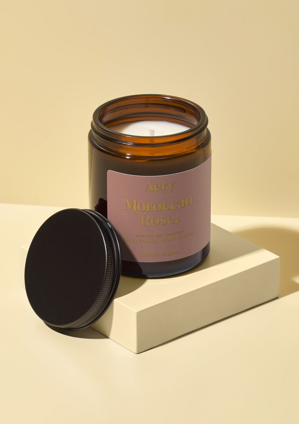 MOROCCAN ROSE SCENTED JAR CANDLE - ROSE TONKA AND MUSK