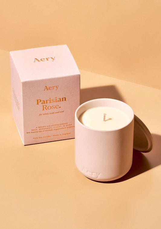 PARISIAN ROSE SCENTED CANDLE - ROSE BERGAMOT AND VIOLET