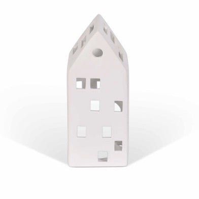 AIRDRIE TEALIGHT HOUSE- MEDIUM WHITE