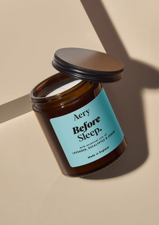 BEFORE SLEEP SCENTED JAR CANDLE - LAVENDER EUCALYPTUS AND CEDAR