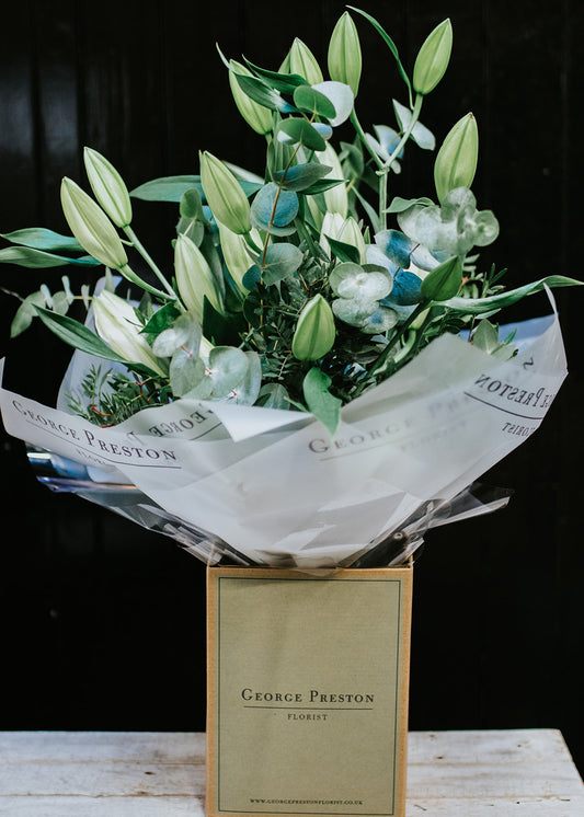 Classic White Lily Hand-tied Bouquet